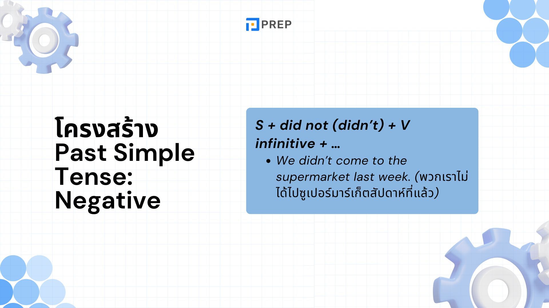 การใช้ Past Simple Tense ภาษาอังกฤษ - กฎและตัวอย่าง