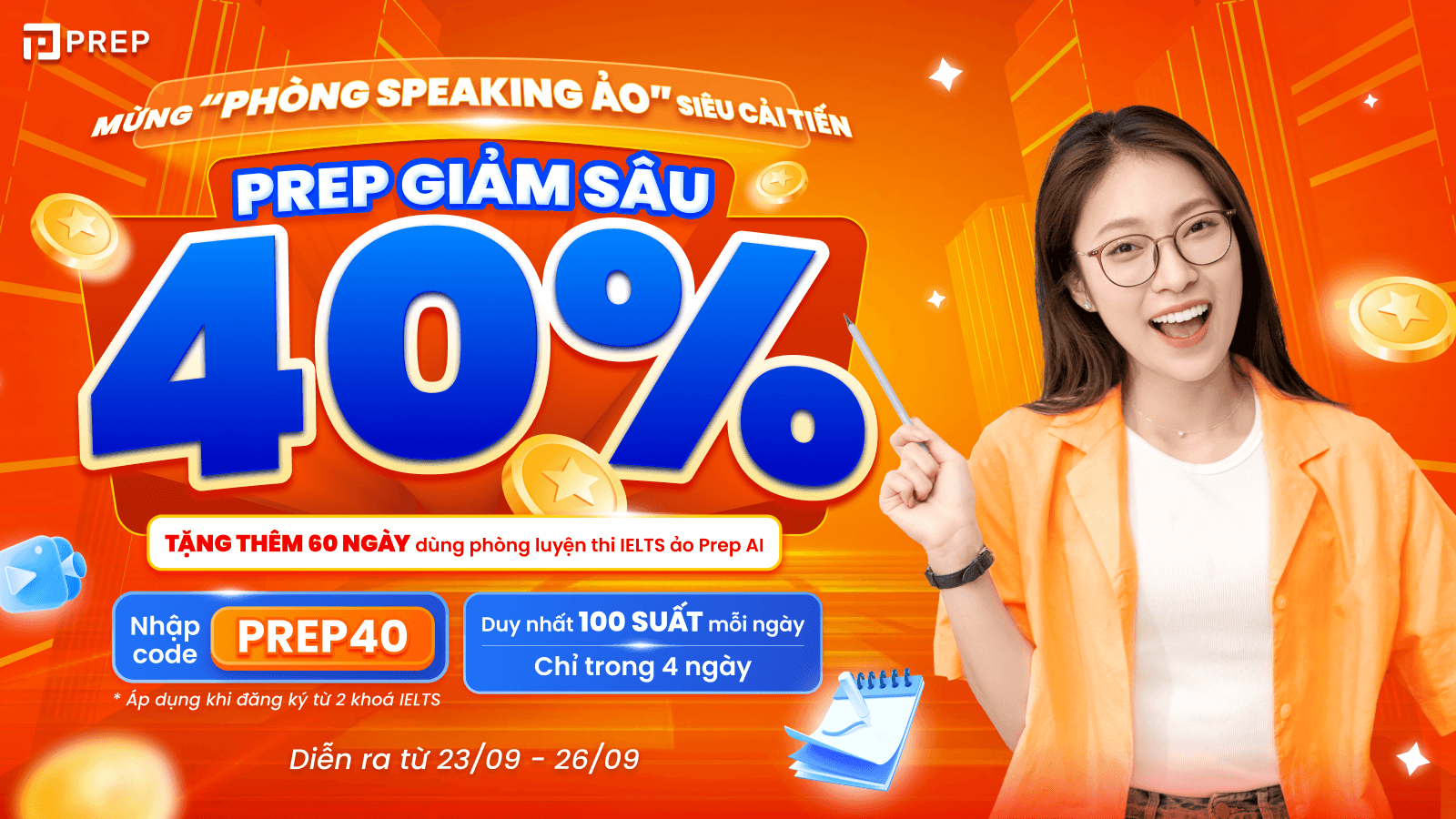 Flash sale 40% học phí IELTS