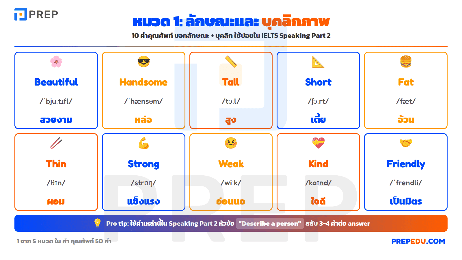 หมวดลักษณะและบุคลิกภาพ