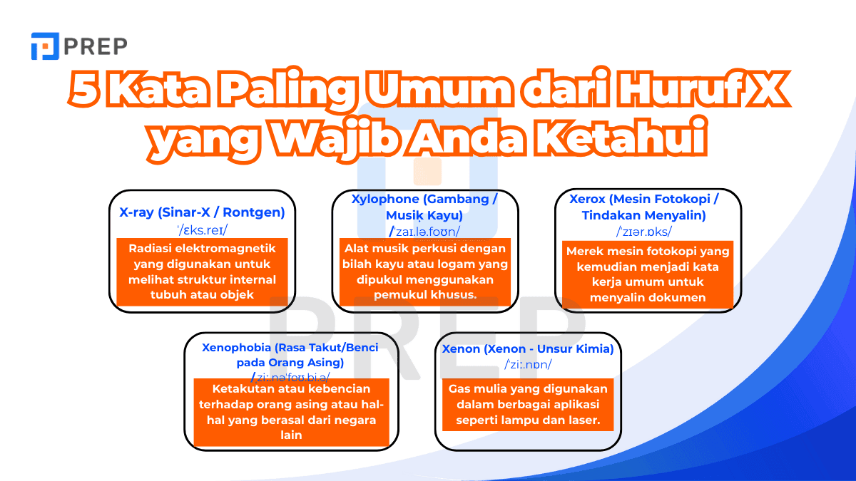5 Kata Paling Umum dari Huruf X yang Wajib Anda Ketahui