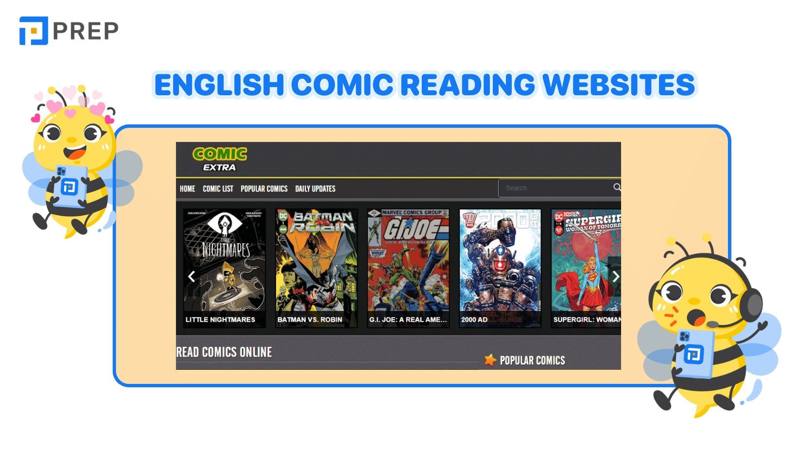 English comic websites