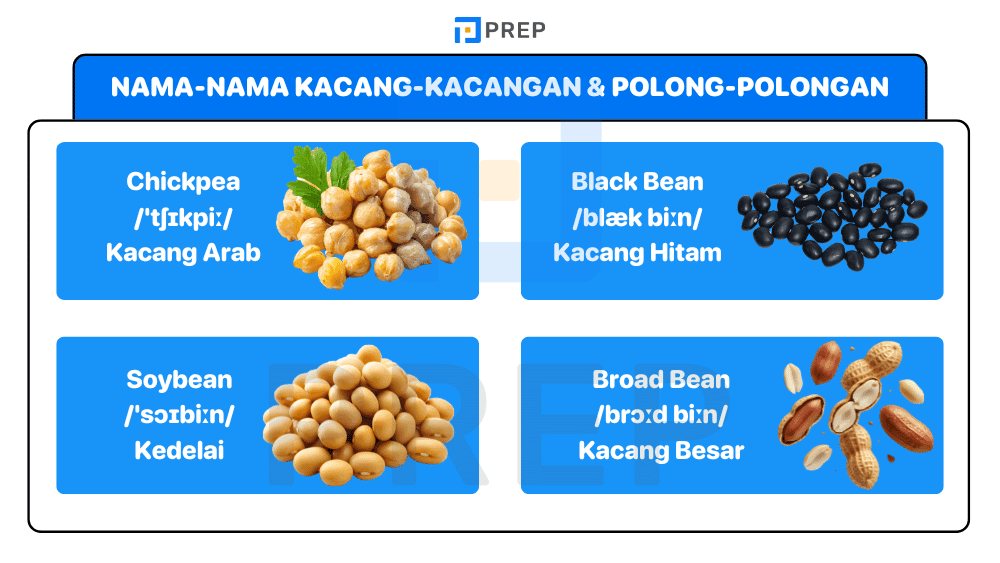 Nama-Nama Kacang-kacangan dan Polong-polongan
