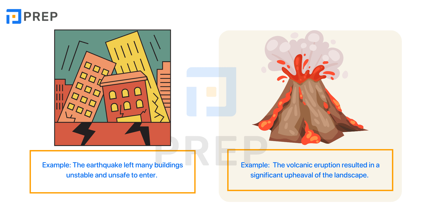 English words starting with U about natural disasters