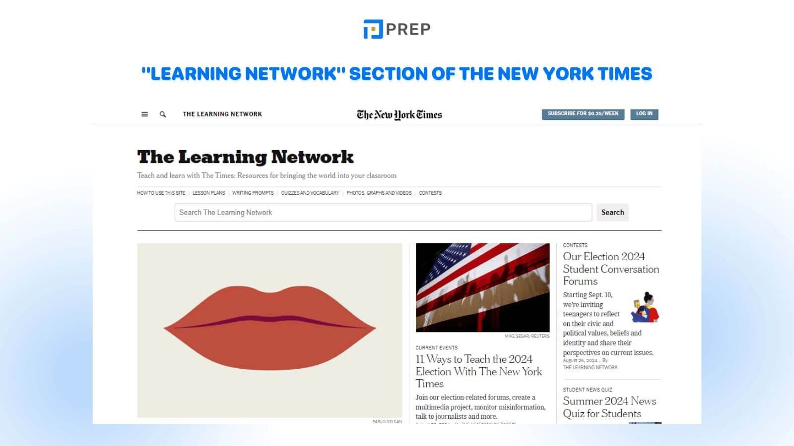 "Learning Network" section of The New York Times