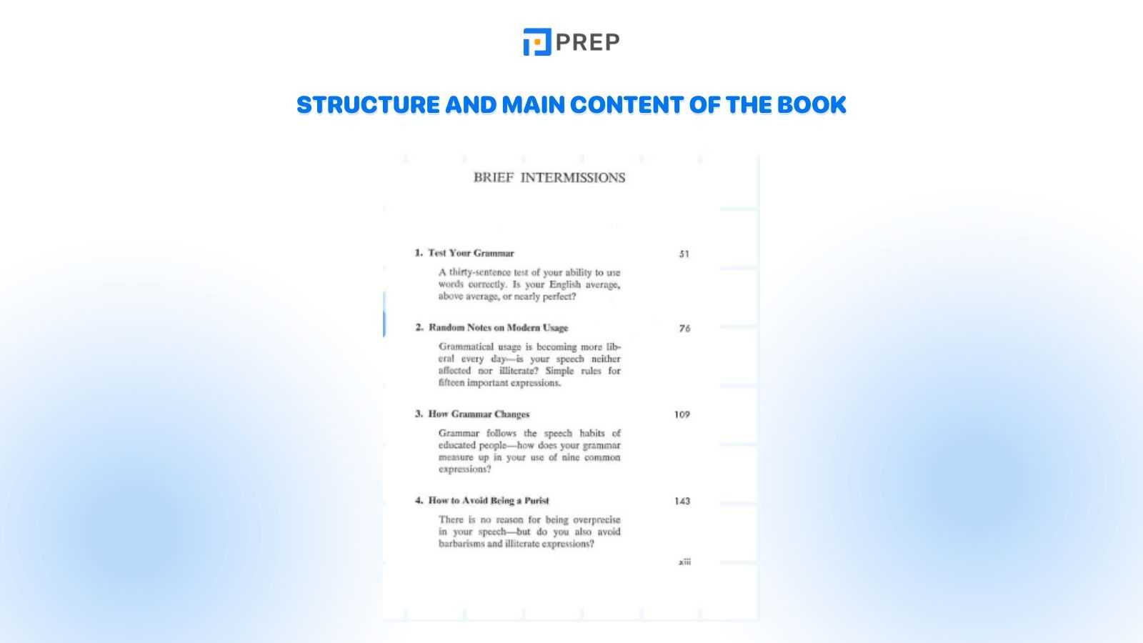 Structure and main content of the book