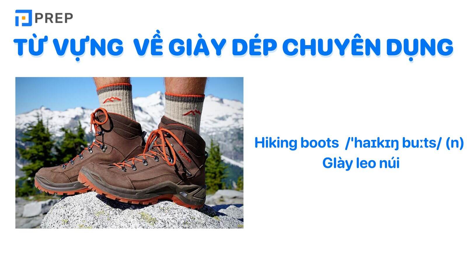 Từ vựng tiếng Anh về giày dép chuyên dụng