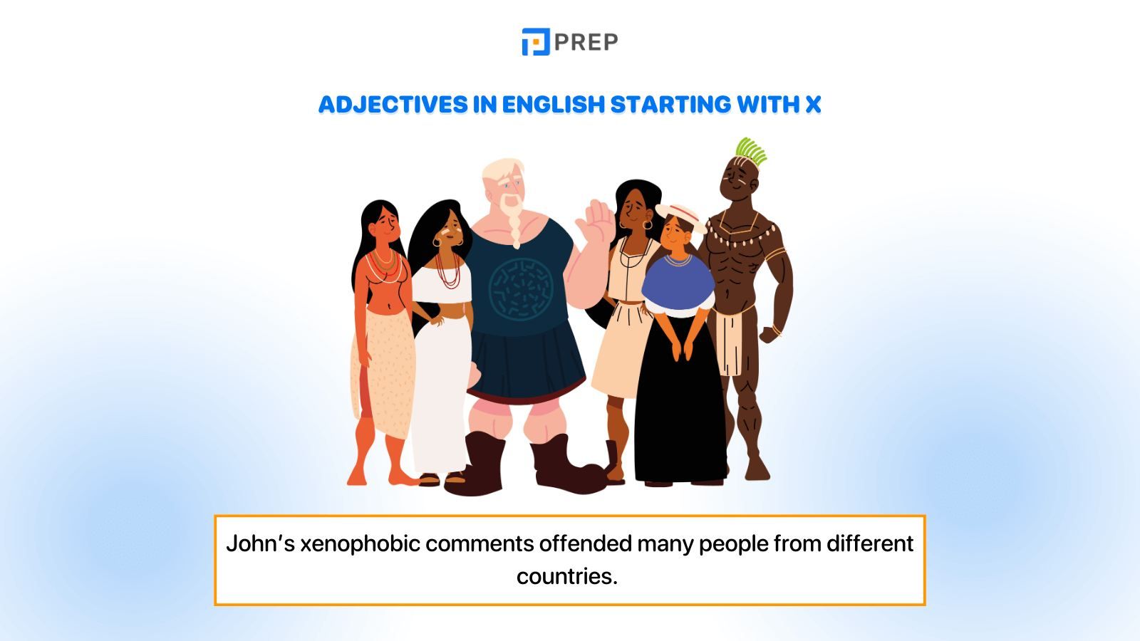 Adjectives in English starting with X