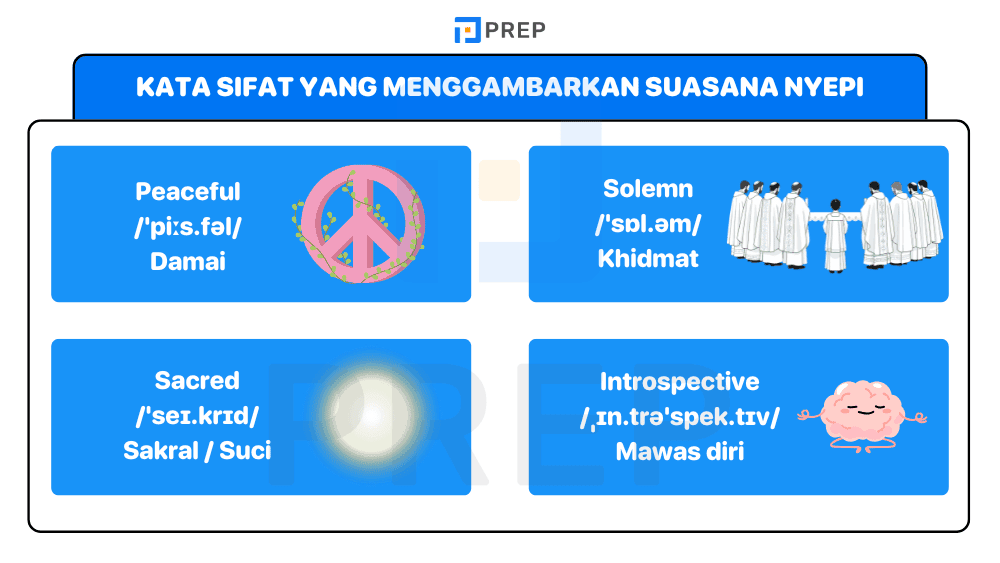kata sifat yang menggambarkan suasana Nyepi