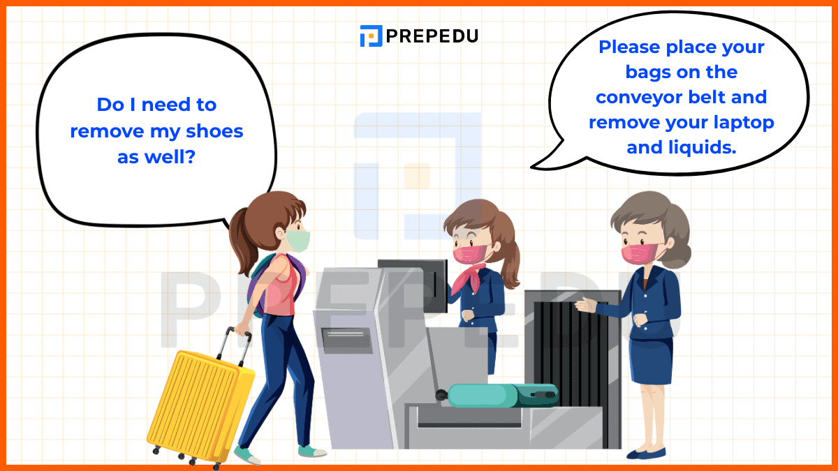 基本安檢流程的英文對話