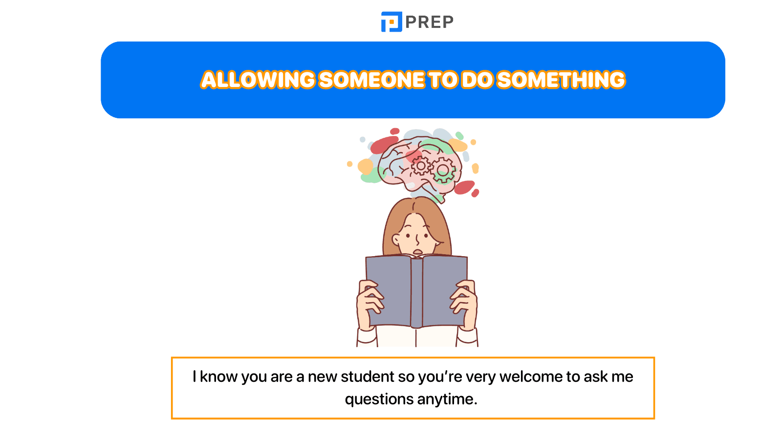 Allowing someone to do something
