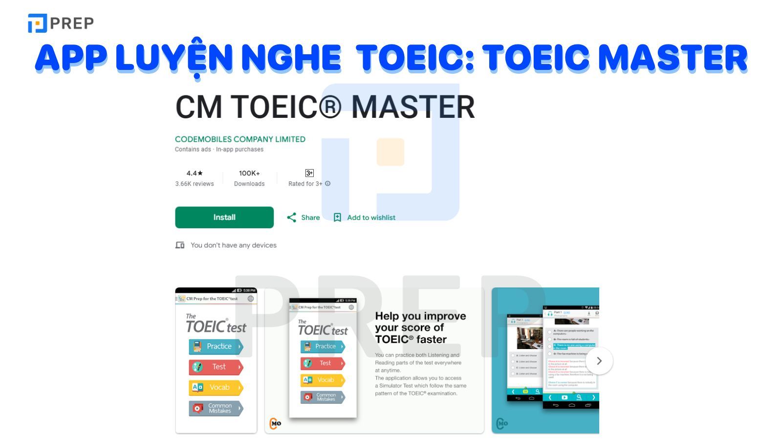 App luyện nghe TOEIC
