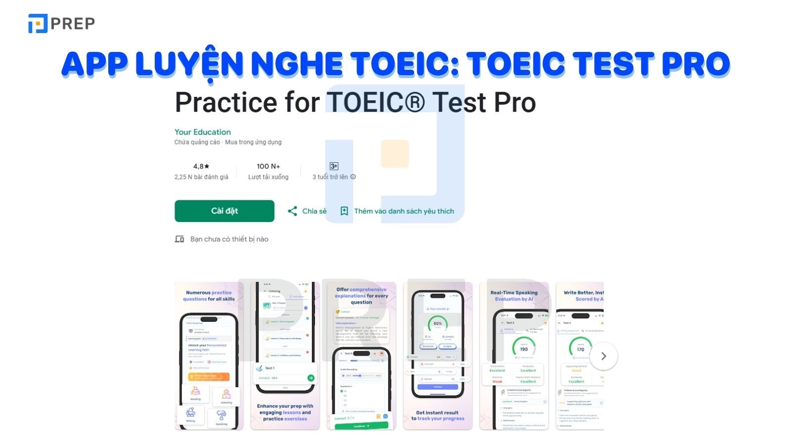 App luyện nghe TOEIC