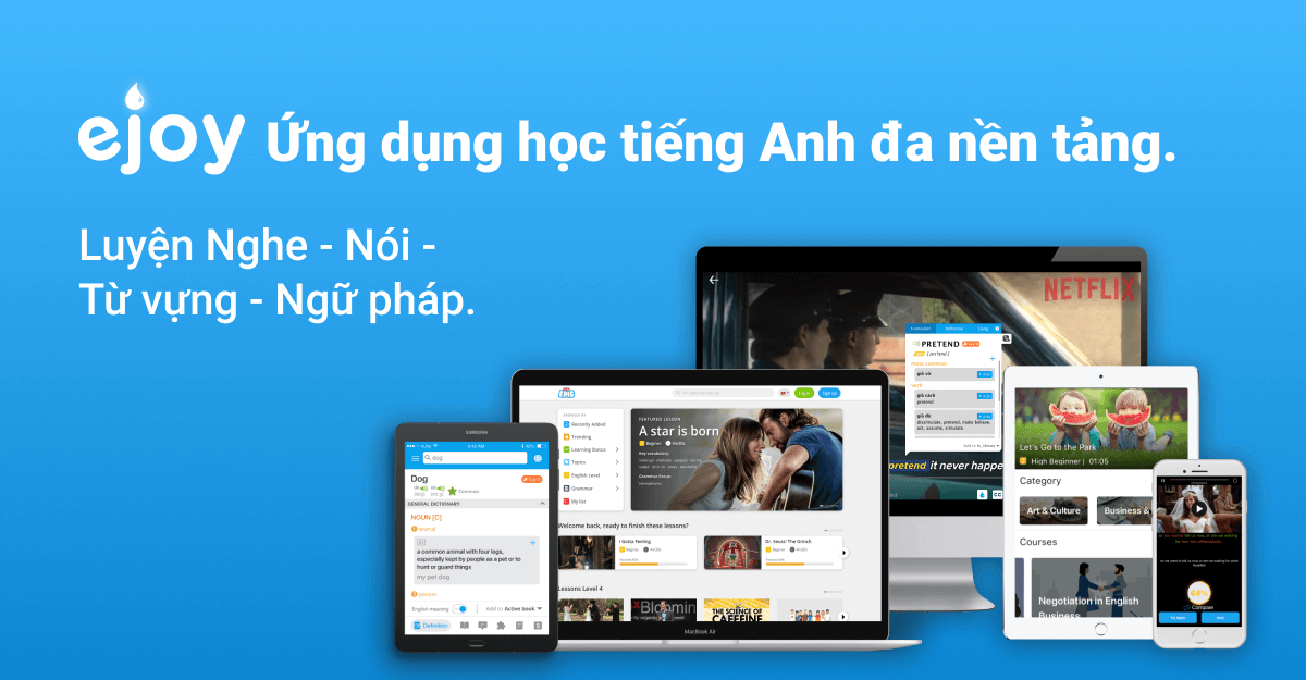 App luyện phát âm tiếng Anh - eJOY English