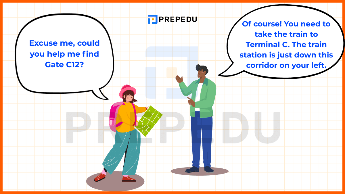 詢問方向與設施的英文對話