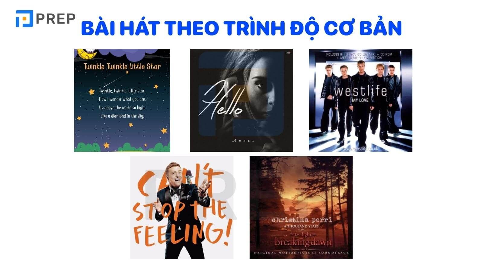 Tổng hợp các bài hát tiếng Anh theo trình độ