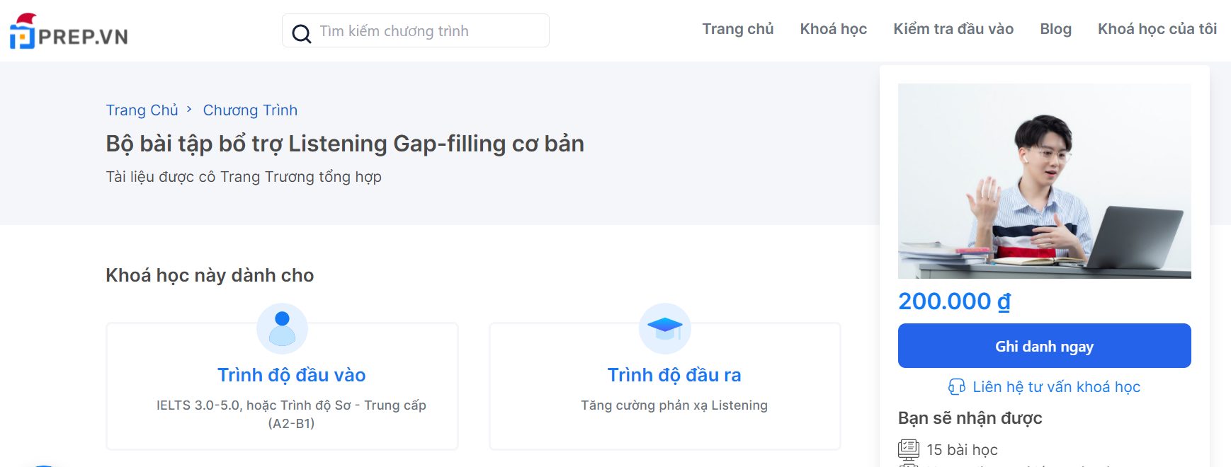 Bộ bài tập bổ trợ Listening Gap - filling cơ bản