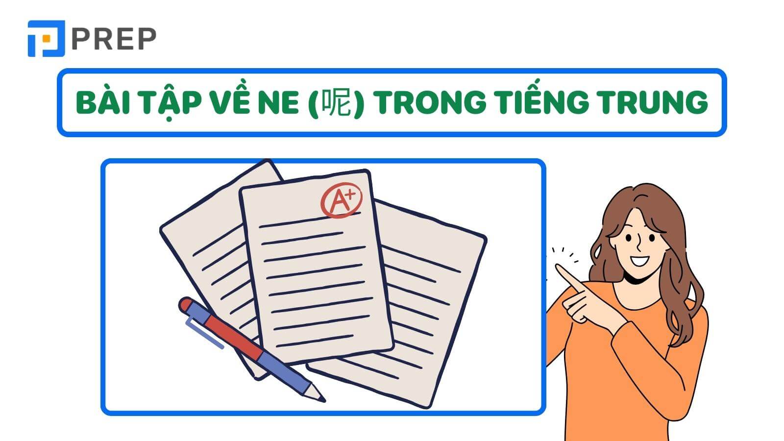 Bài tập về 呢 trong tiếng Trung
