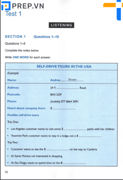 Bài test Cambridge 10
