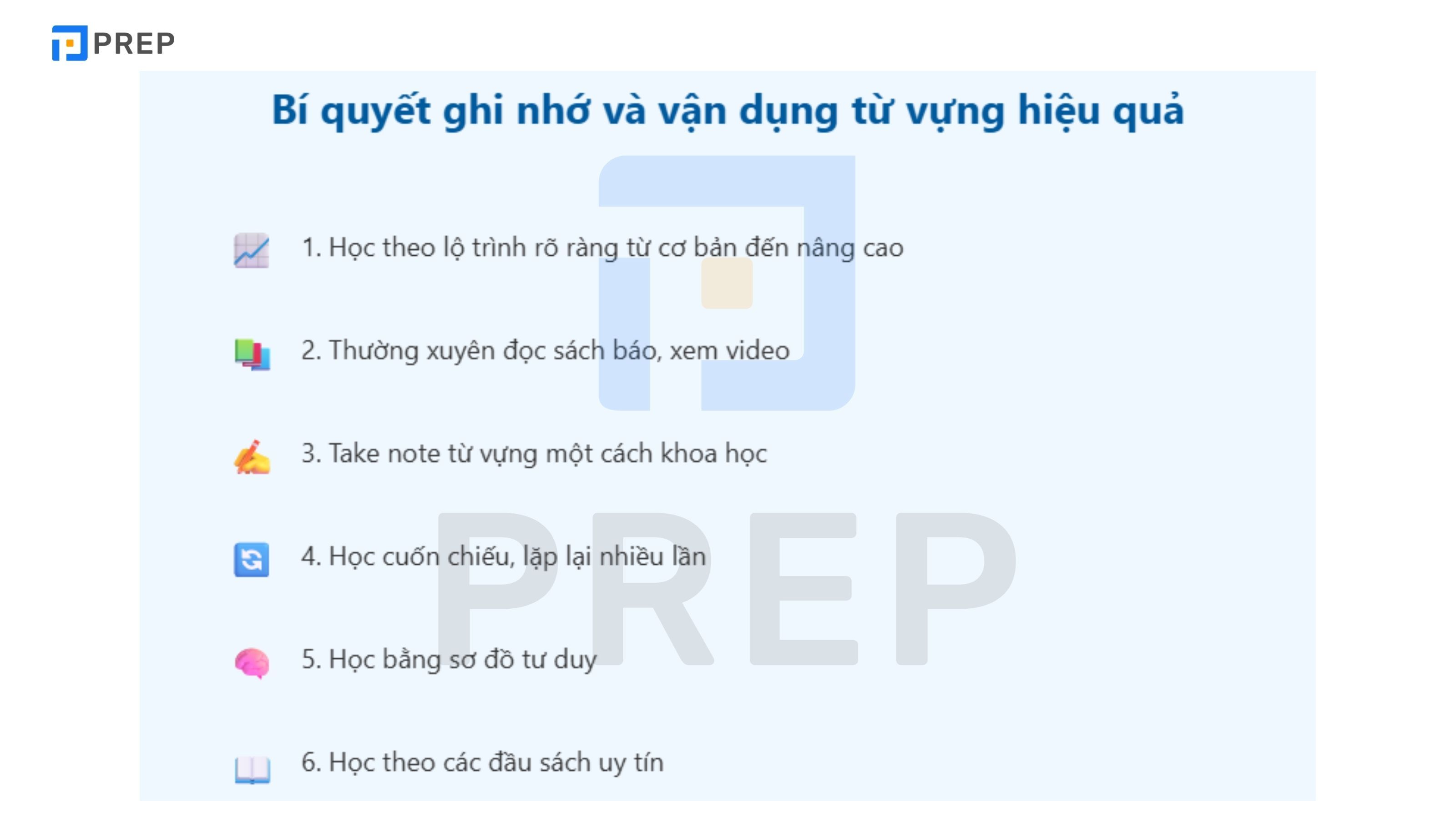 Bí quyết ghi nhớ và vận dụng từ vựng hiệu quả 