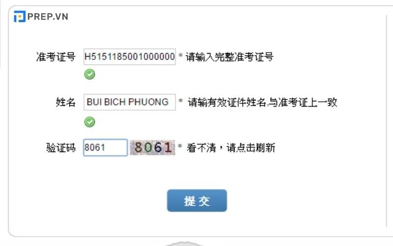 Nhập thông tin về số báo danh, mã code để xem điểm