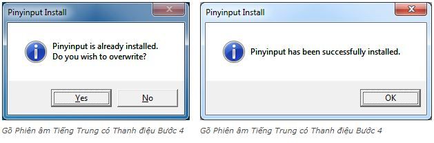 Chọn Yes để tiếp tục bước cài đặt