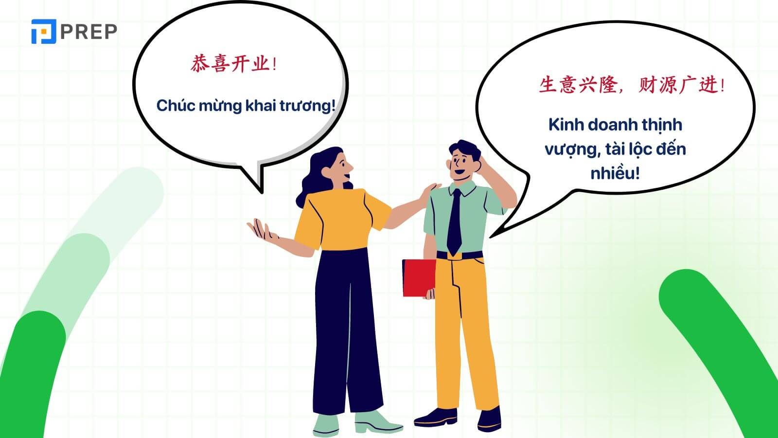 Những câu chúc khai trương tiếng Trung ngắn gọn