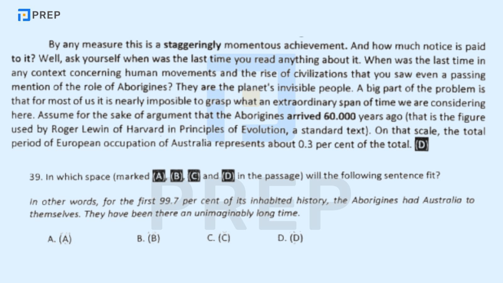Các dạng câu hỏi trong bài thi VSTEP Reading