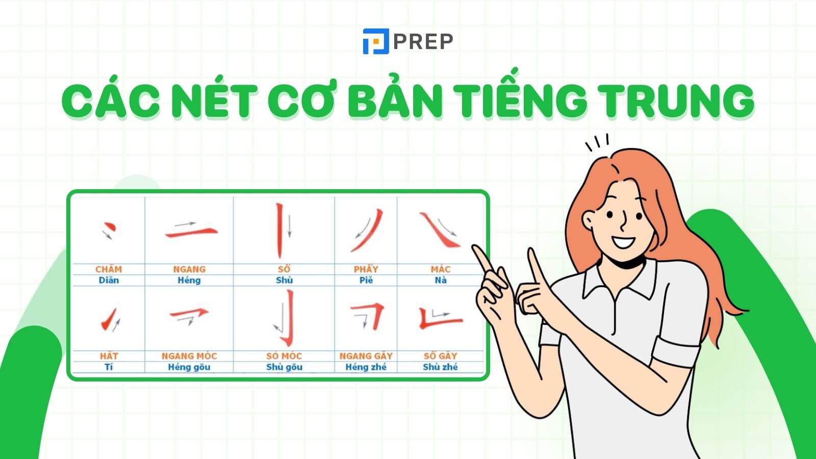 Các nét cơ bản trong tiếng Trung