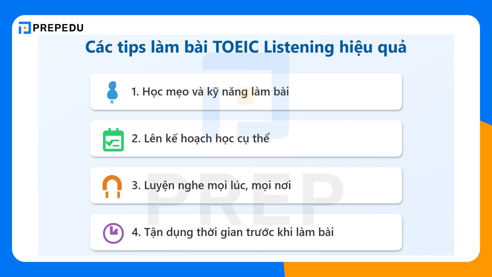 Các tips làm bài TOEIC Listening hiệu quả
