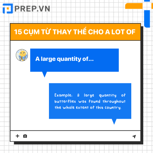 A large quantity of