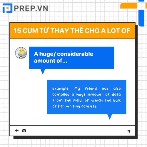 A huge/ considerable amount of
