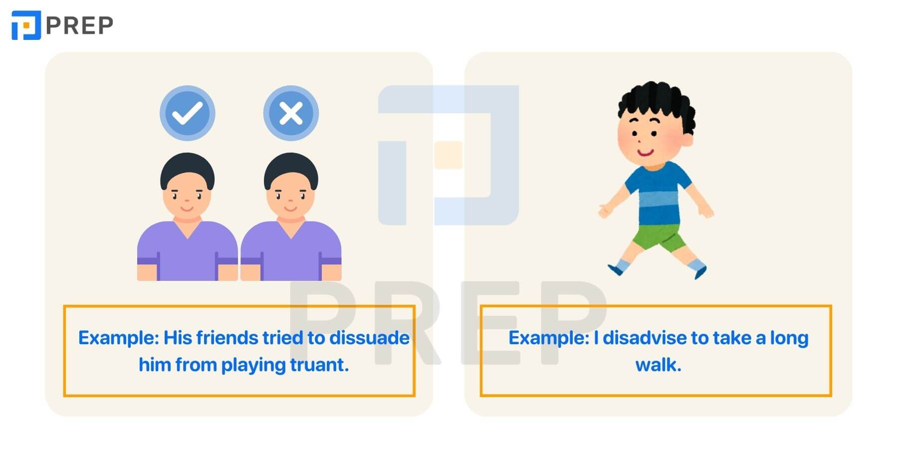 Các từ trái nghĩa với cấu trúc Recommend