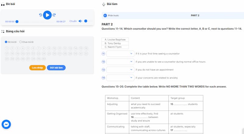Test Pactice tại Prep