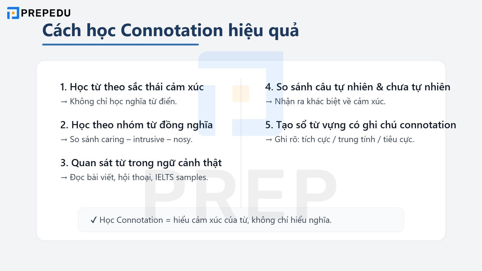 Cách học Connotation hiệu quả