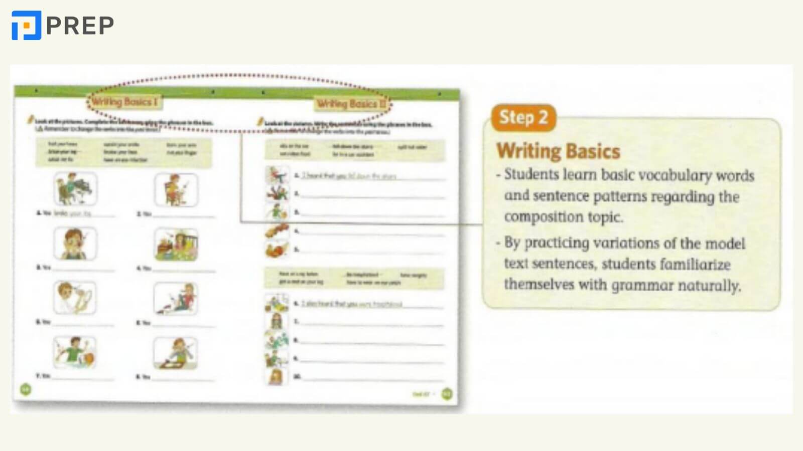 Step 2: Writing basic (Luyện viết trình độ cơ bản)