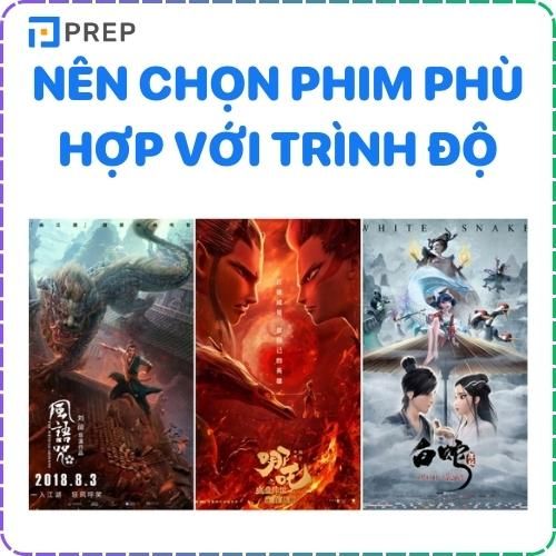 Nên chọn phim phù hợp với trình độ