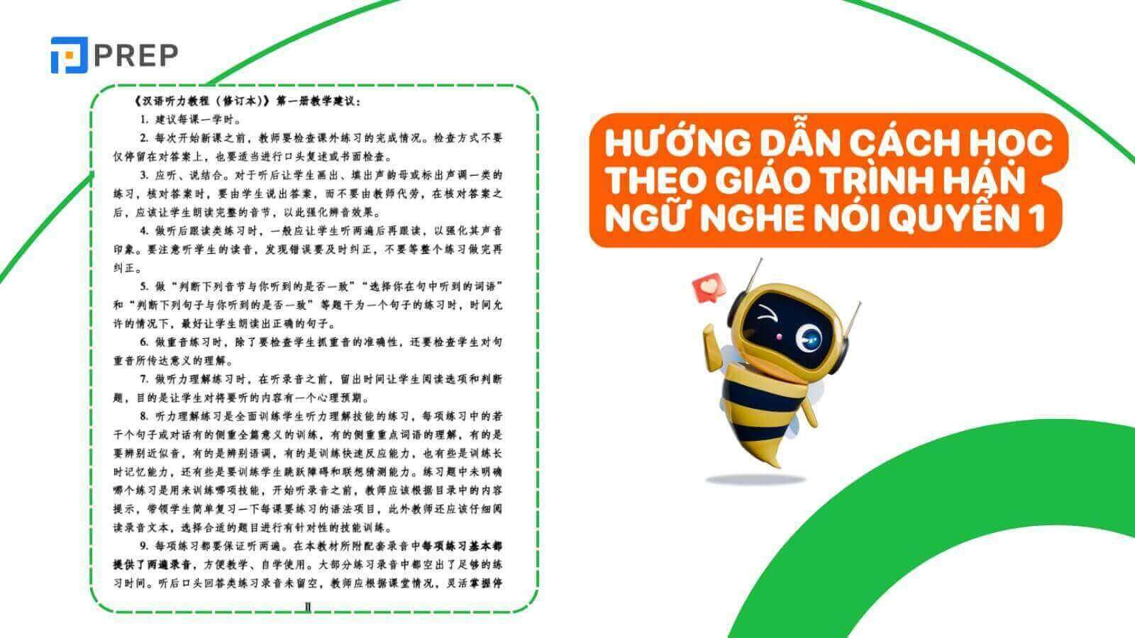 Hướng dẫn cách học theo Giáo trình Hán ngữ Nghe Nói quyển 1 của tác giả
