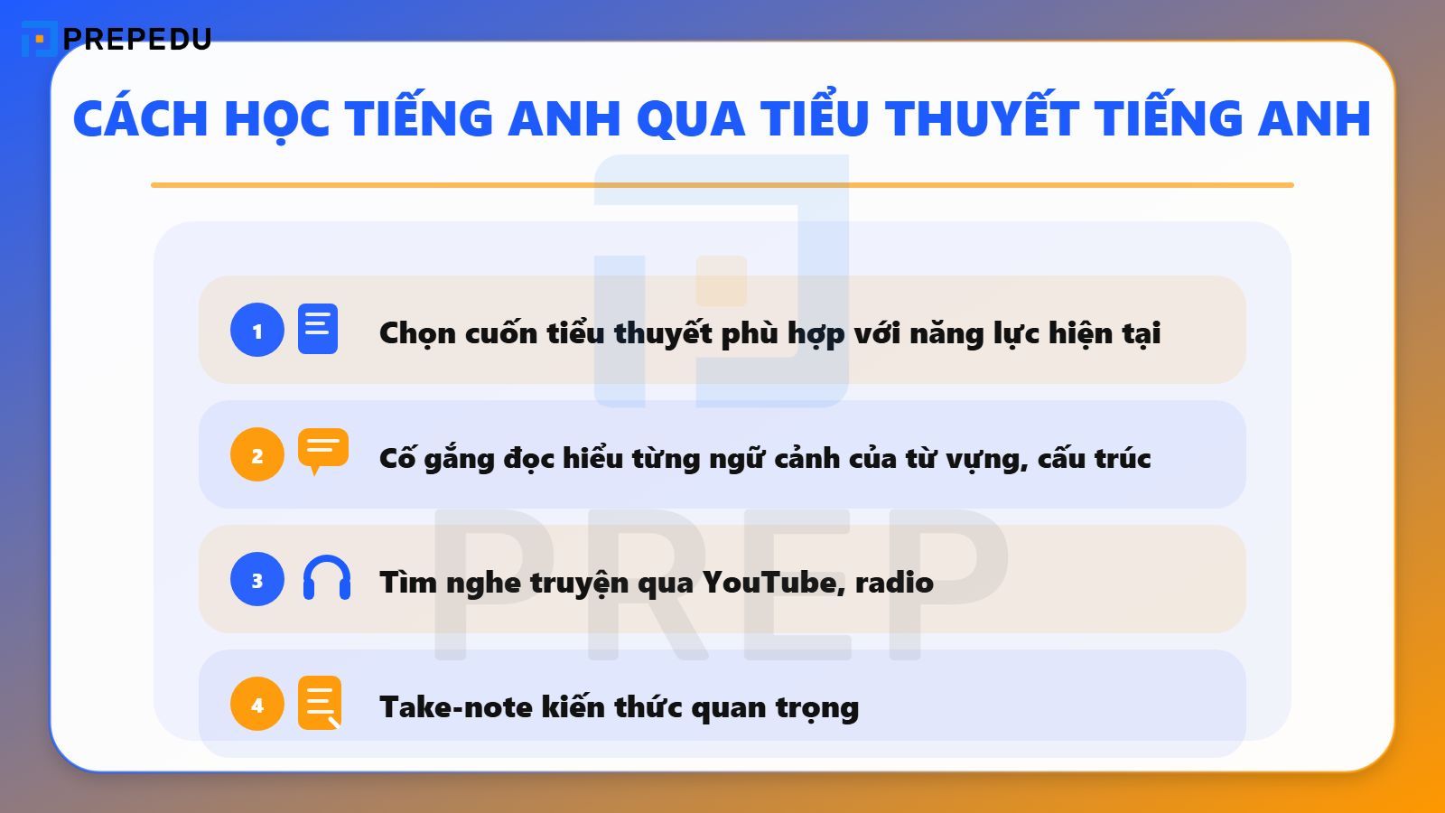 Cách học tiếng Anh qua tiểu thuyết tiếng Anh