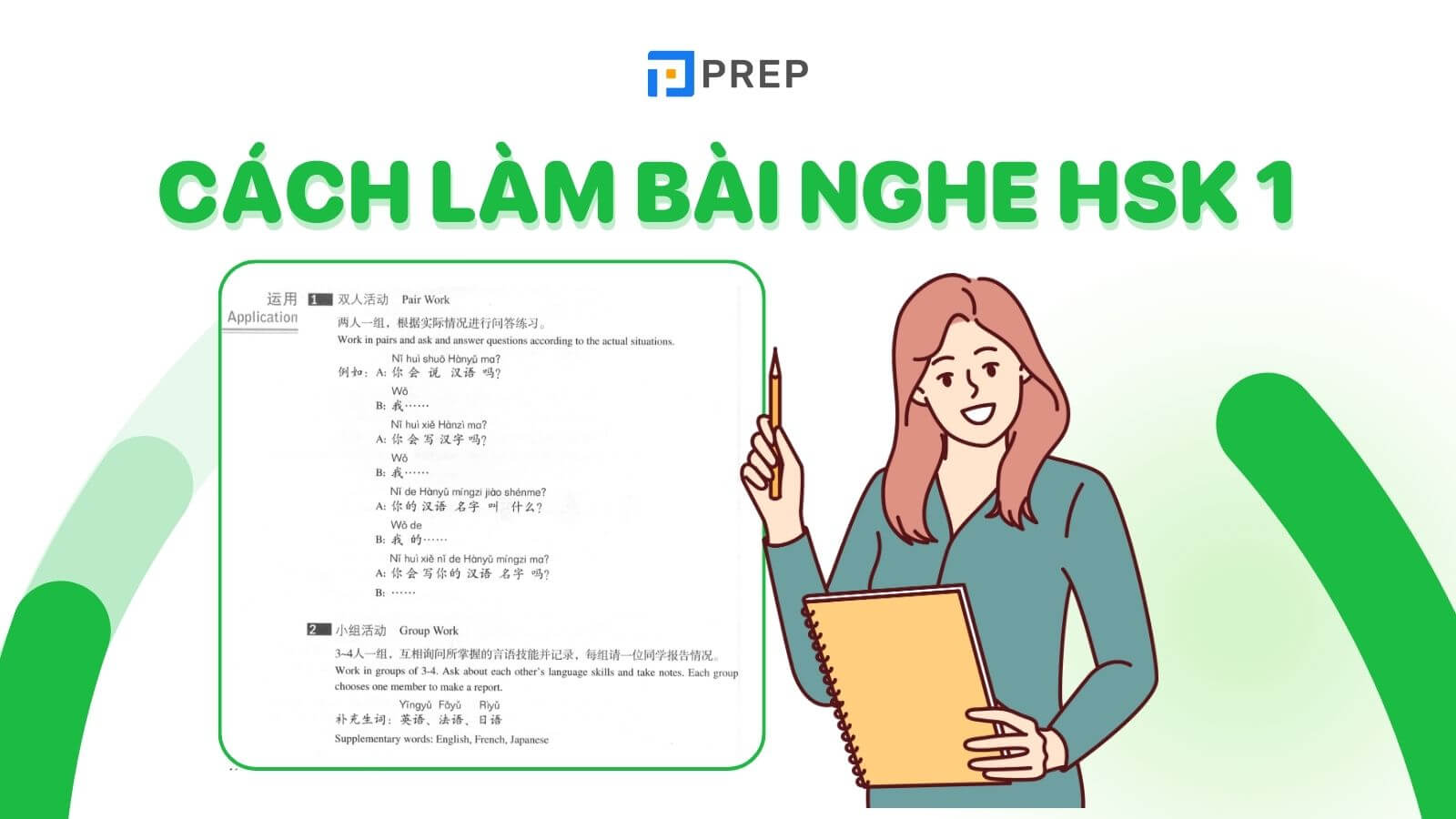 Cách làm bài nghe HSK 1