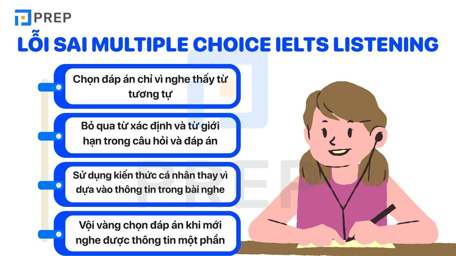 cách làm dạng bài multiple choice ielts listening