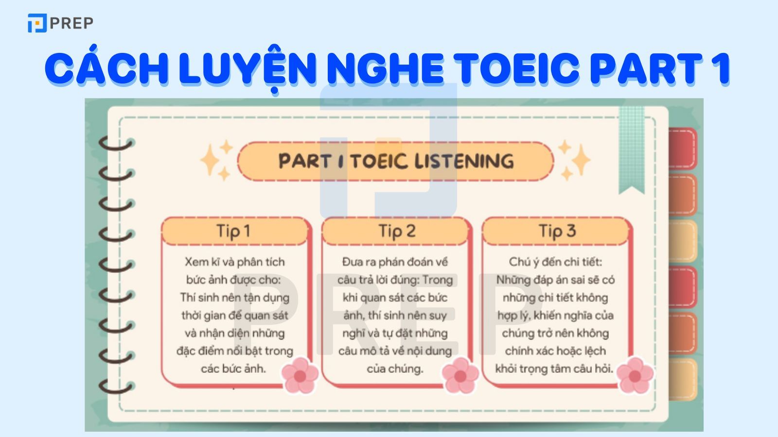 Cách luyện nghe TOEIC Part 1