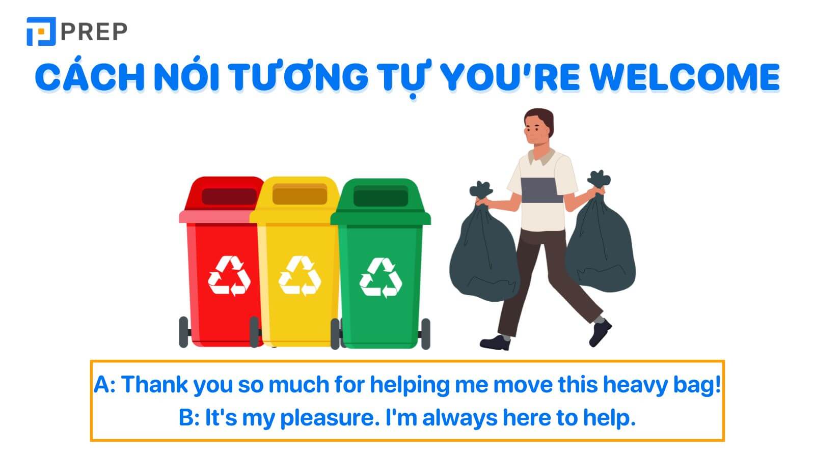 Một số cách nói tương tự “You’re welcome”
