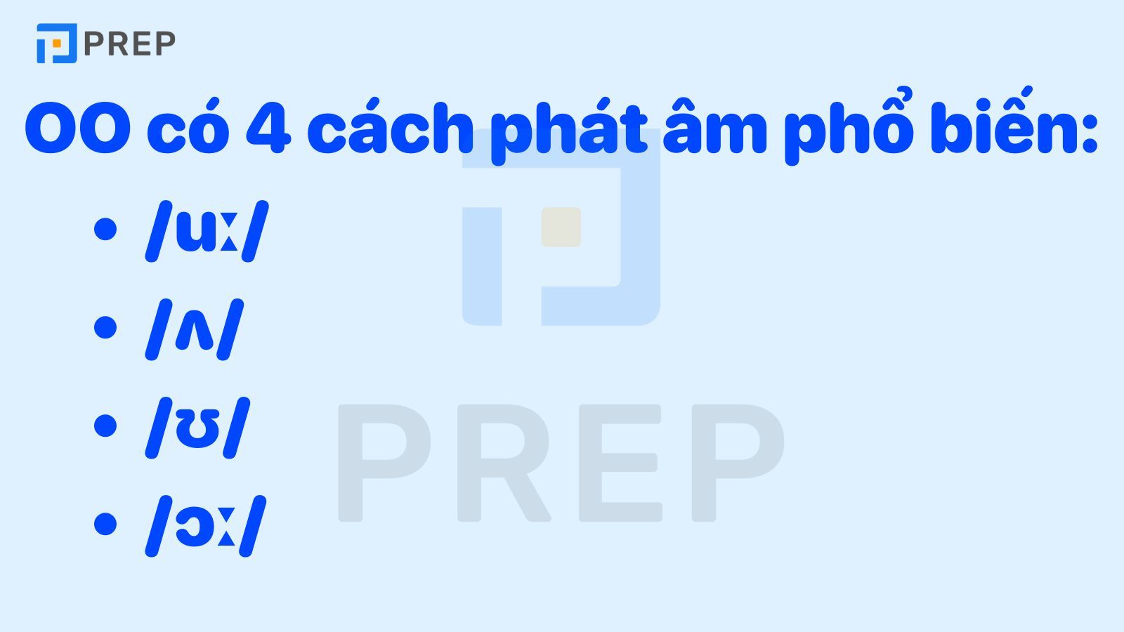 Cách phát âm oo trong tiếng Anh