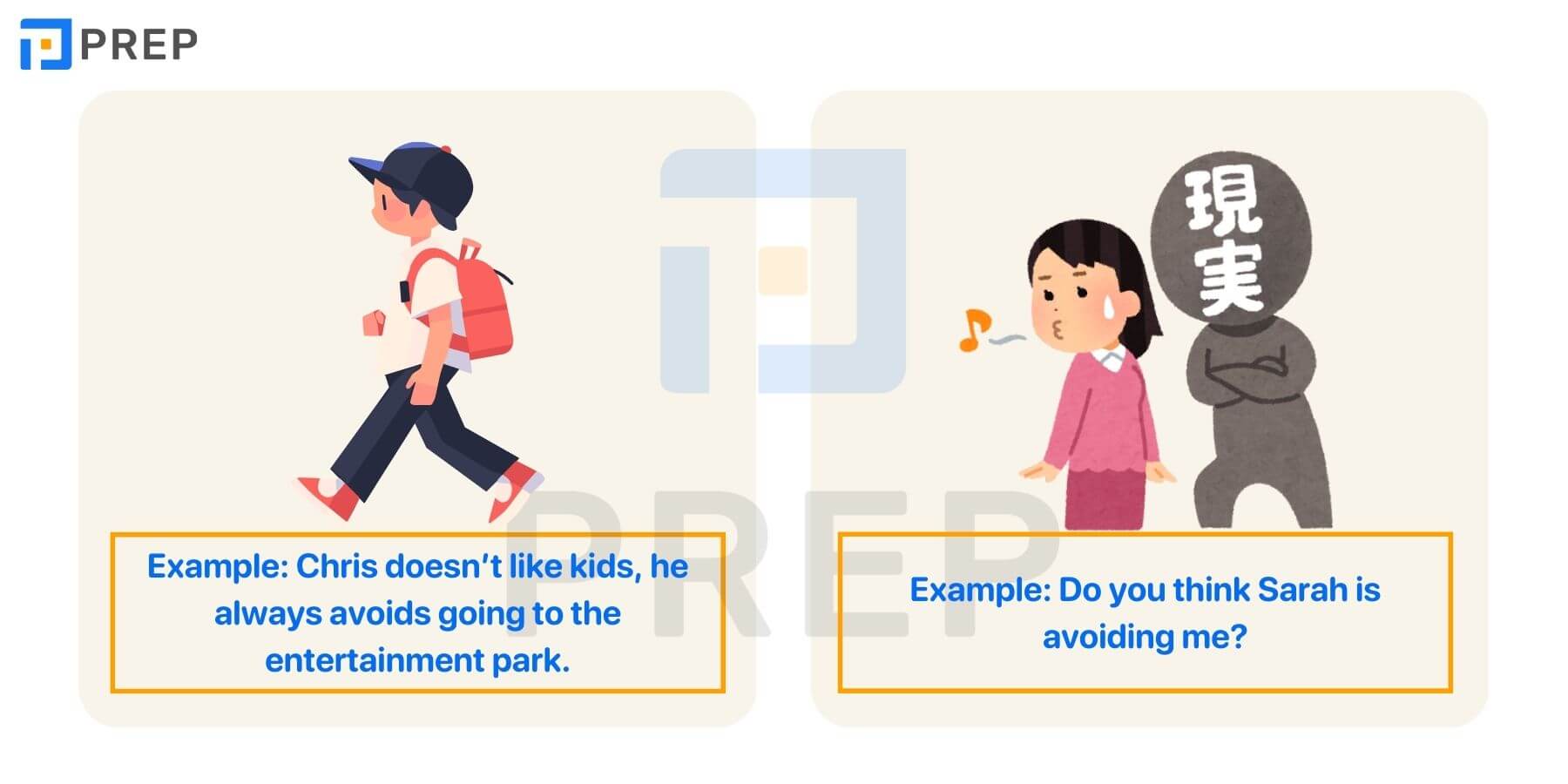 Cách sử dụng cấu trúc Avoid