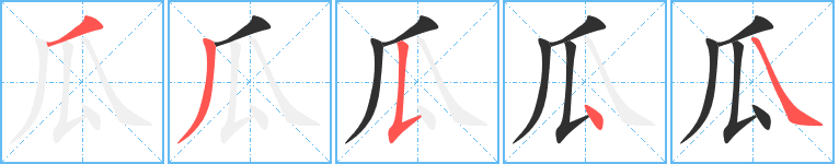 Cách viết bộ 瓜 chi tiết