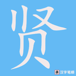 Cách viết chữ Hiền trong tiếng Hán nhanh