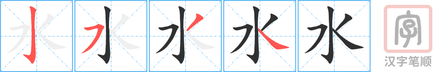 Hướng dẫn cách viết chữ Thủy trong tiếng hán