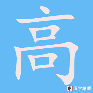 Cách viết chữ 高