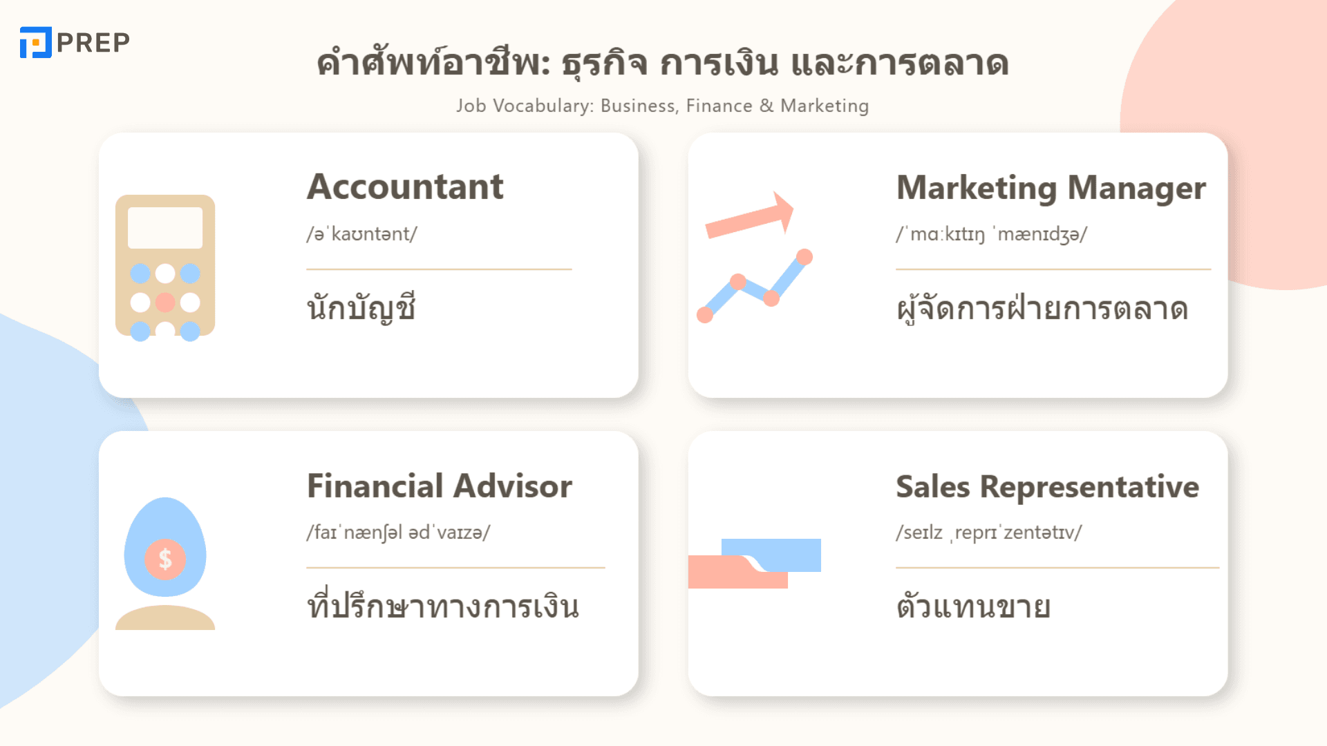 คำศัพท์อาชีพ ภาษาอังกฤษ ที่คุณต้องรู้