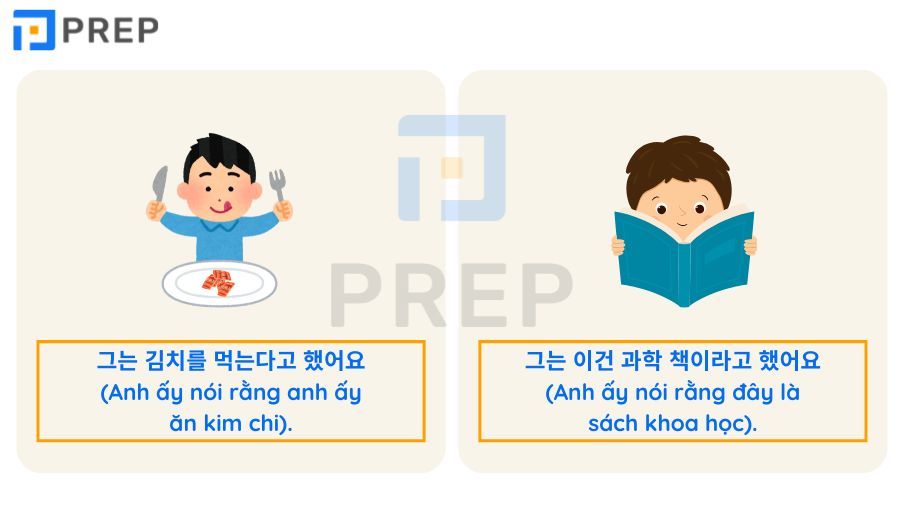 câu gián tiếp tiếng Hàn